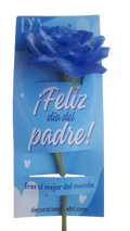 Rosa Azul con Tarjeta