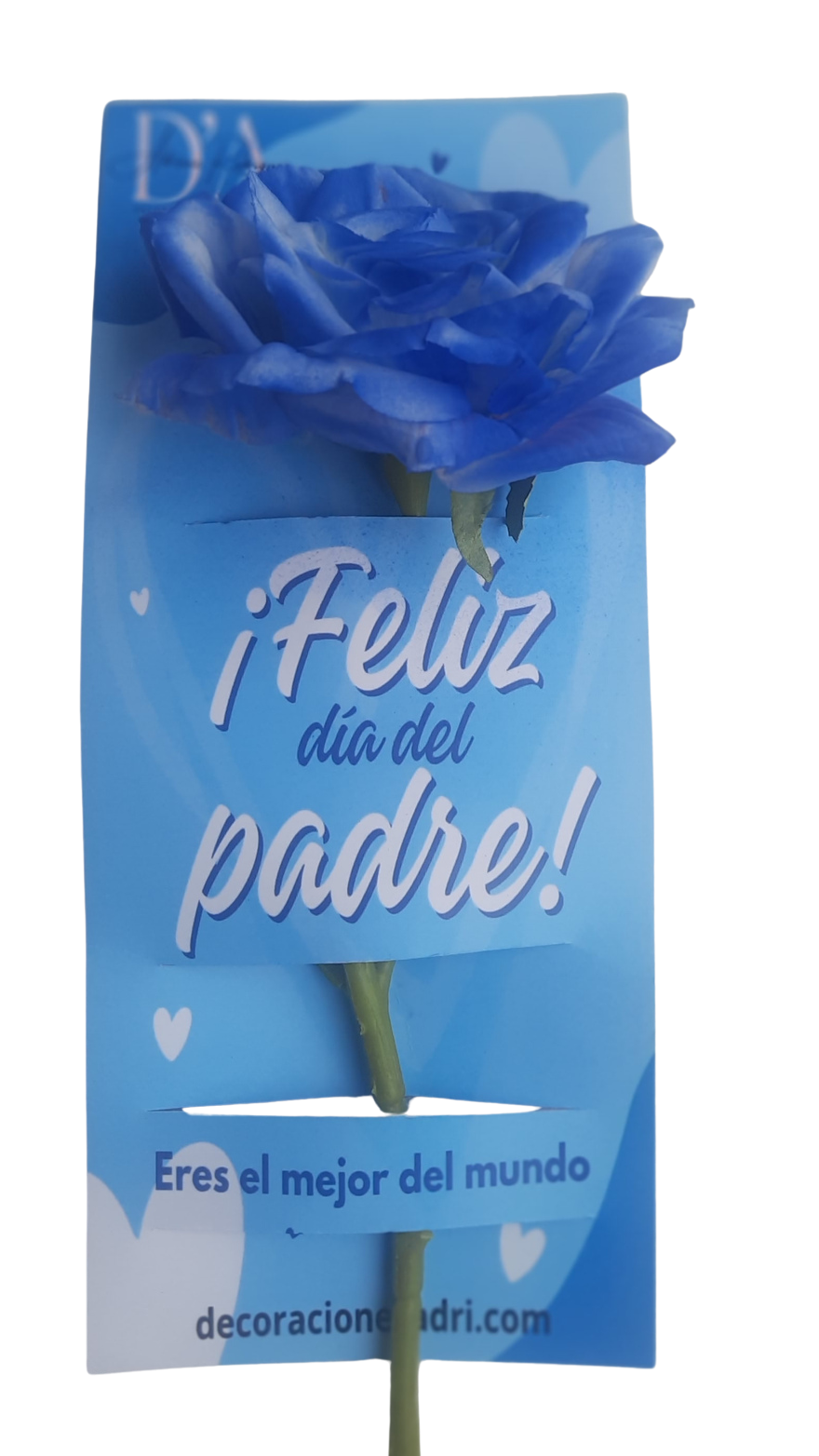 Rosa Azul con Tarjeta