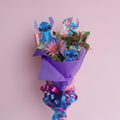 Bouquet Stitch con fondo rosa pálido