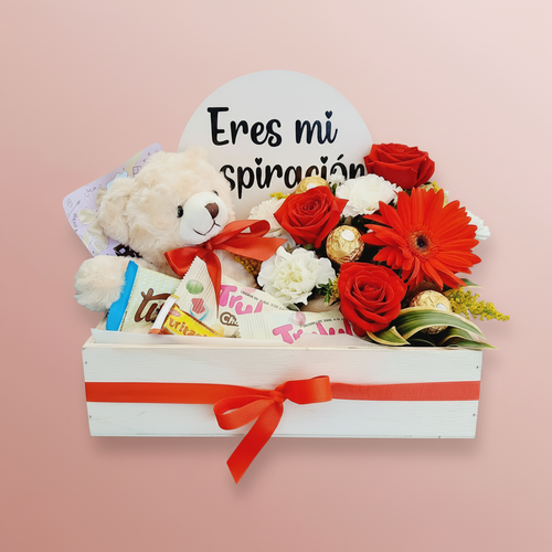Arreglo Eres mi Inspiración - fondo rosado claro
